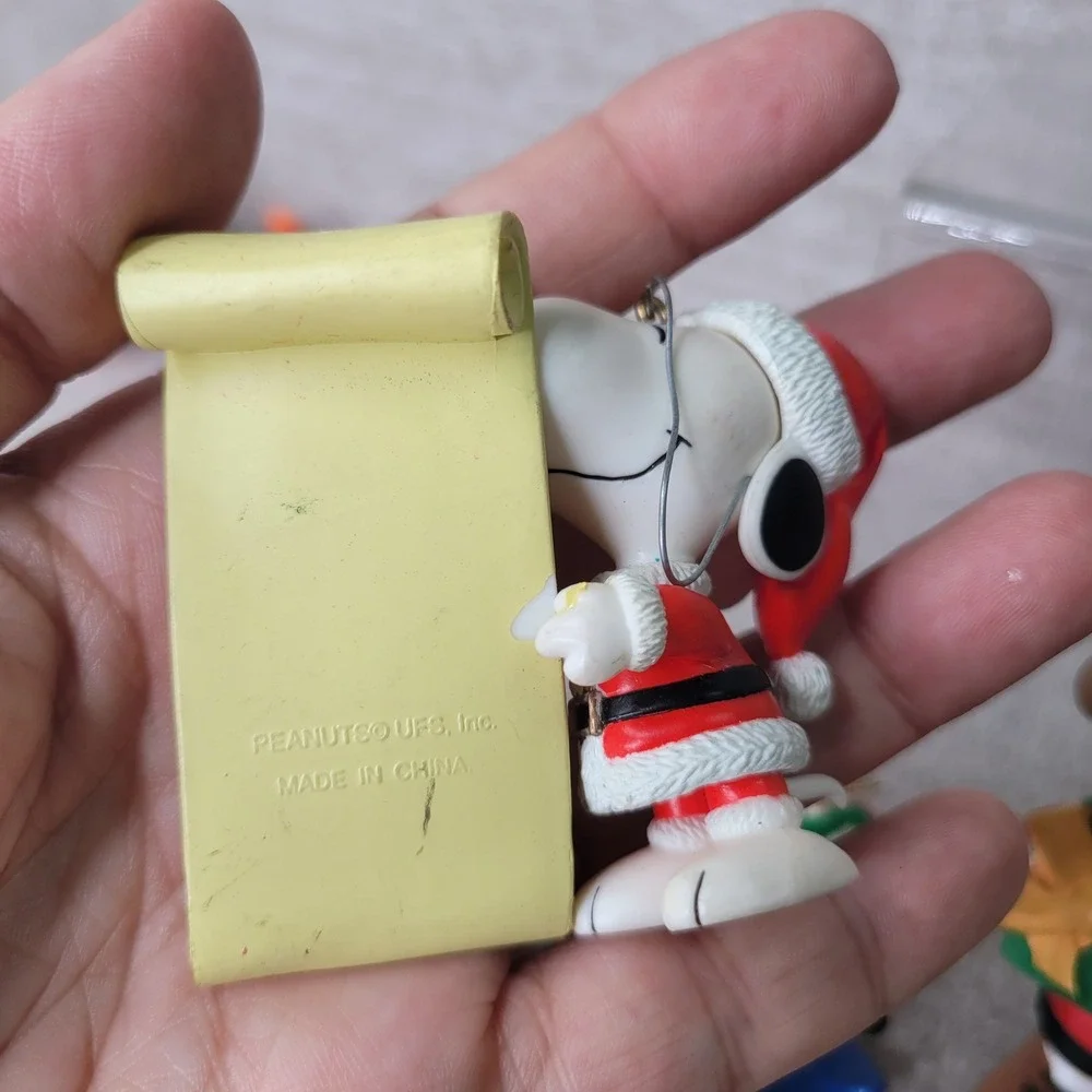 Vintage Peanuts Snoopy Charlie Brown Christmas Ornament 5pc Kurt Adler Figurine